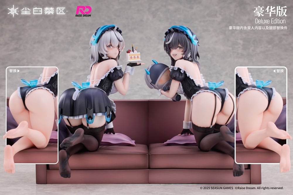 Snowbreak Containment Zone PVC Statuen 2er-Pack 1/6 Cherno & Meursault Apprentice Maid Ver. Deluxe Edition 19 cm