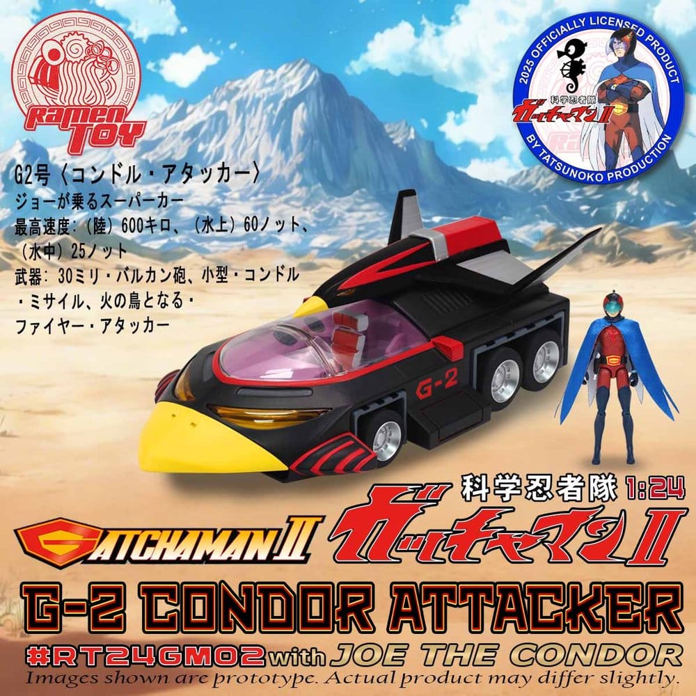 Gatchaman II Actionfigur Maßstab 1:24 G-2 Condor Attacker mit Joe the Condor