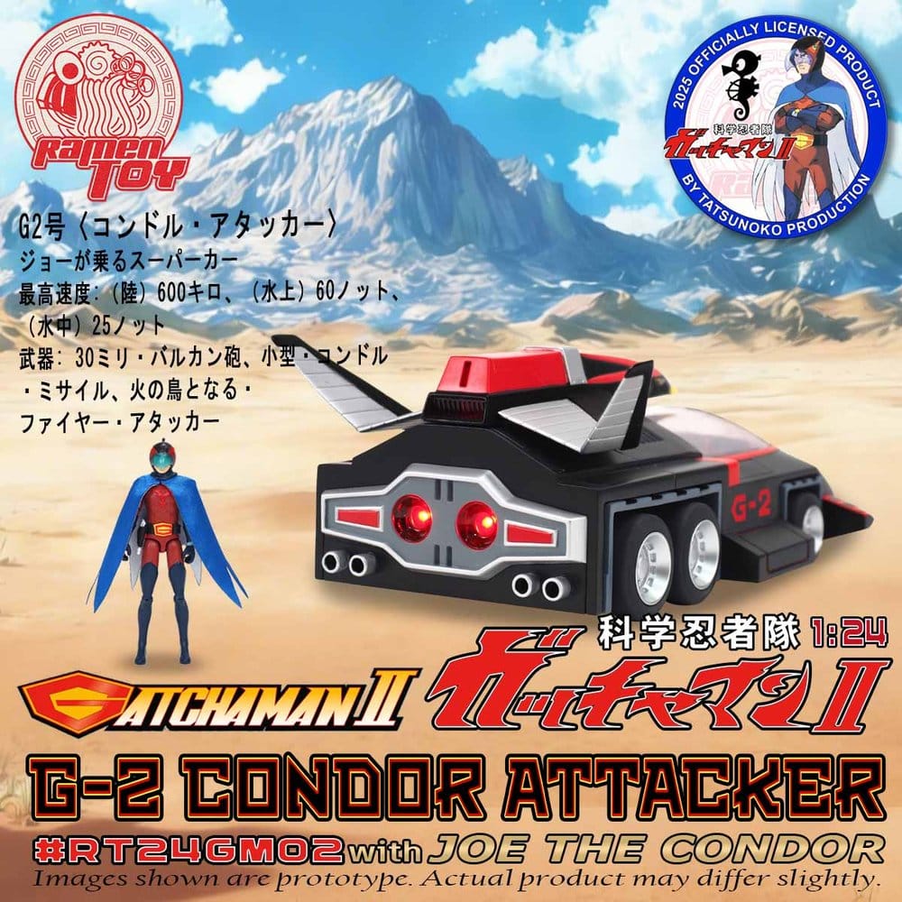 Gatchaman II Actionfigur Maßstab 1:24 G-2 Condor Attacker mit Joe the Condor