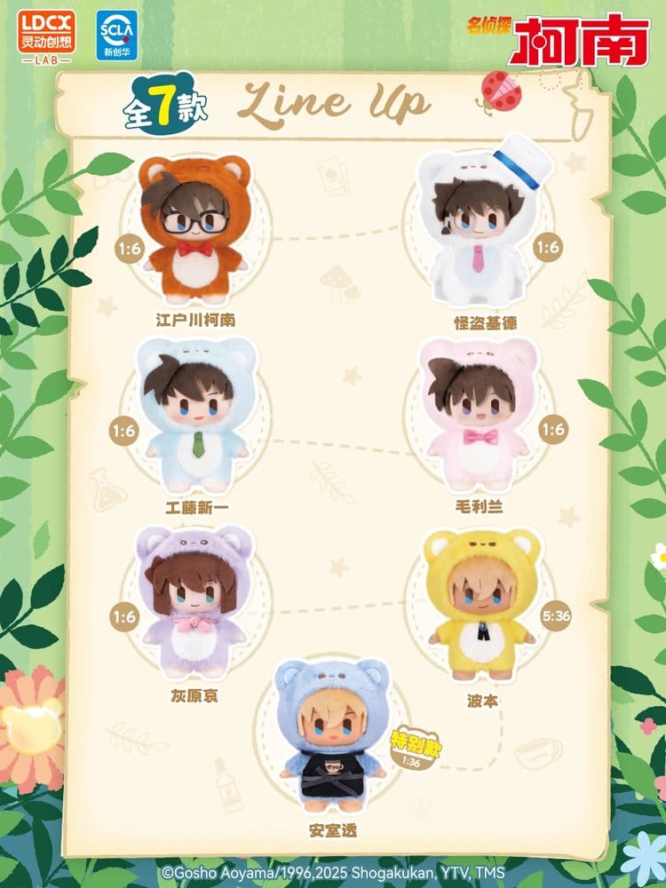Detektiv Conan Plüschfiguren Bear Detective Series Blind Box 15 cm Display (6)