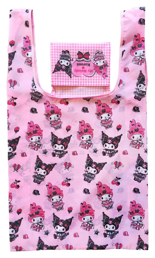 Sanrio Pink Black Party Series Tragetasche Kuromi & My Melody Foldable
