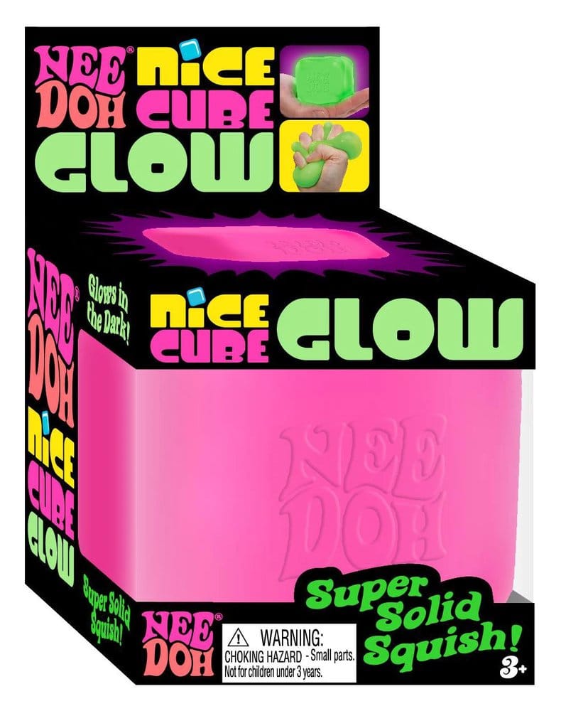 NeeDoh Anti-Stress-Ball Nice Cube Glow (Glow in the Dark) 5 cm Sortiment (12)
