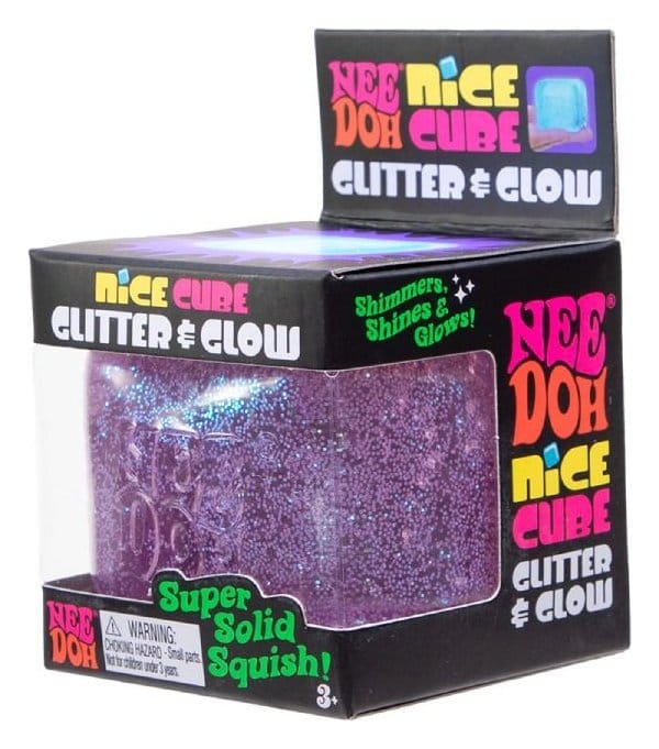 NeeDoh Anti-Stress-Ball Nice Cube Glitter & Glow 5 cm Sortiment (12)
