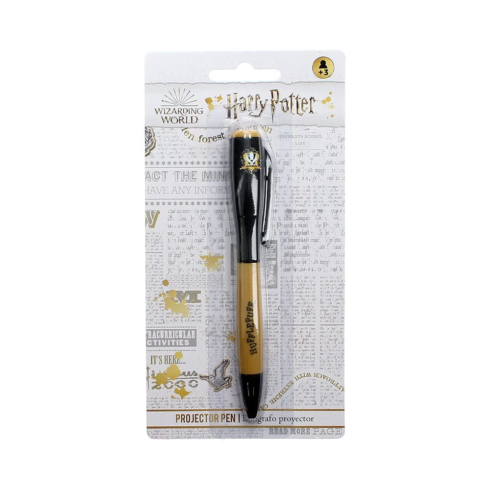 Harry Potter Kugelschreiber mit Licht-Projektor Hufflepuff