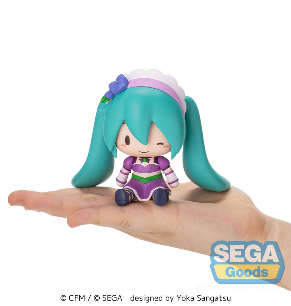 Character Vocal Series 01: Hatsune Miku Fuwa Petit Chibi Figur Hatsune Miku x Love and Berry Dress Up and Dance! Sparkly Purple 8 cm