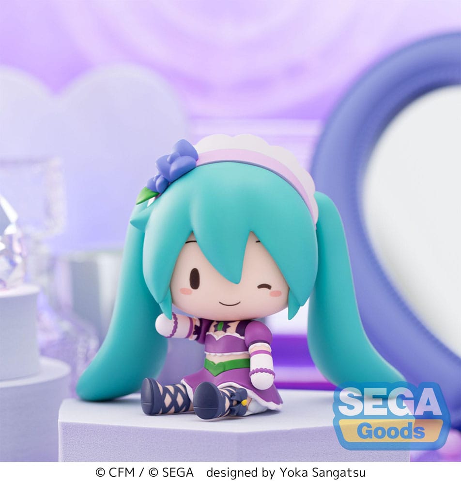 Character Vocal Series 01: Hatsune Miku Fuwa Petit Chibi Figur Hatsune Miku x Love and Berry Dress Up and Dance! Sparkly Purple 8 cm