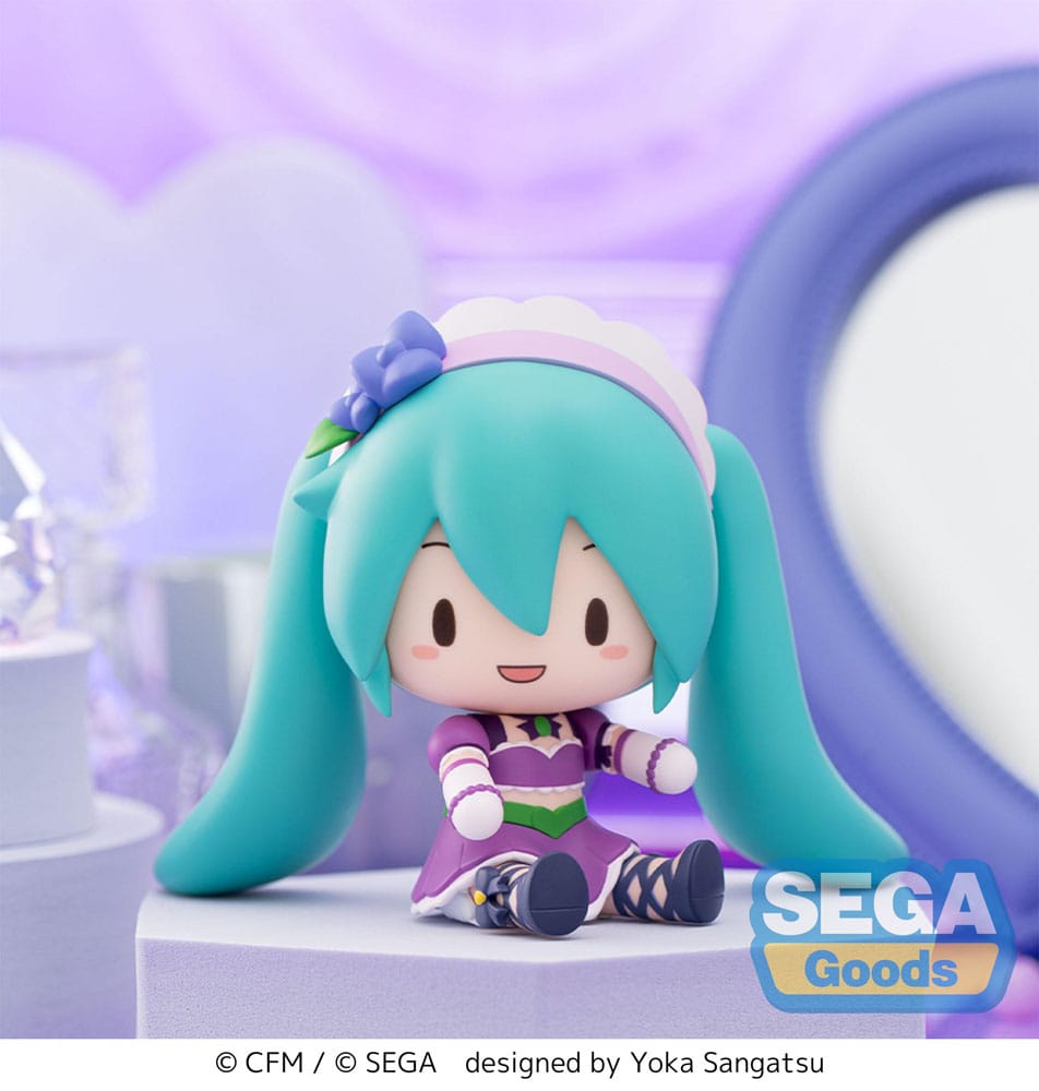 Character Vocal Series 01: Hatsune Miku Fuwa Petit Chibi Figur Hatsune Miku x Love and Berry Dress Up and Dance! Sparkly Purple 8 cm