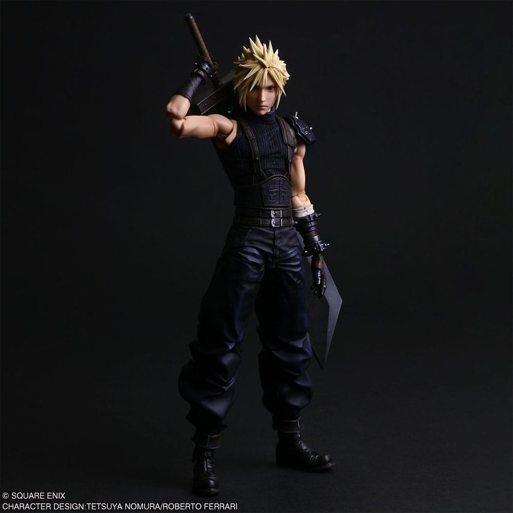 Final Fantasy VII Rebirth Play Arts Shin Actionfigur Cloud Strife 27 cm