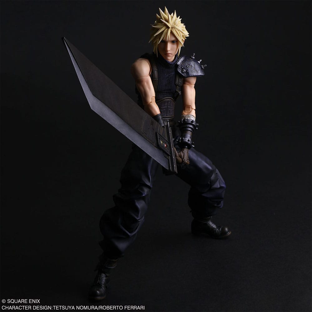 Final Fantasy VII Rebirth Play Arts Shin Actionfigur Cloud Strife 27 cm