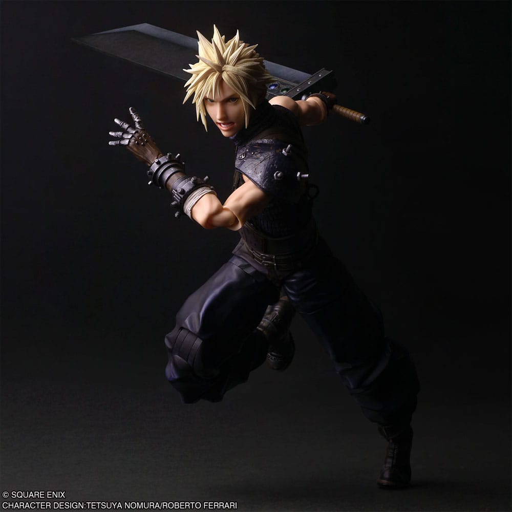 Final Fantasy VII Rebirth Play Arts Shin Actionfigur Cloud Strife 27 cm
