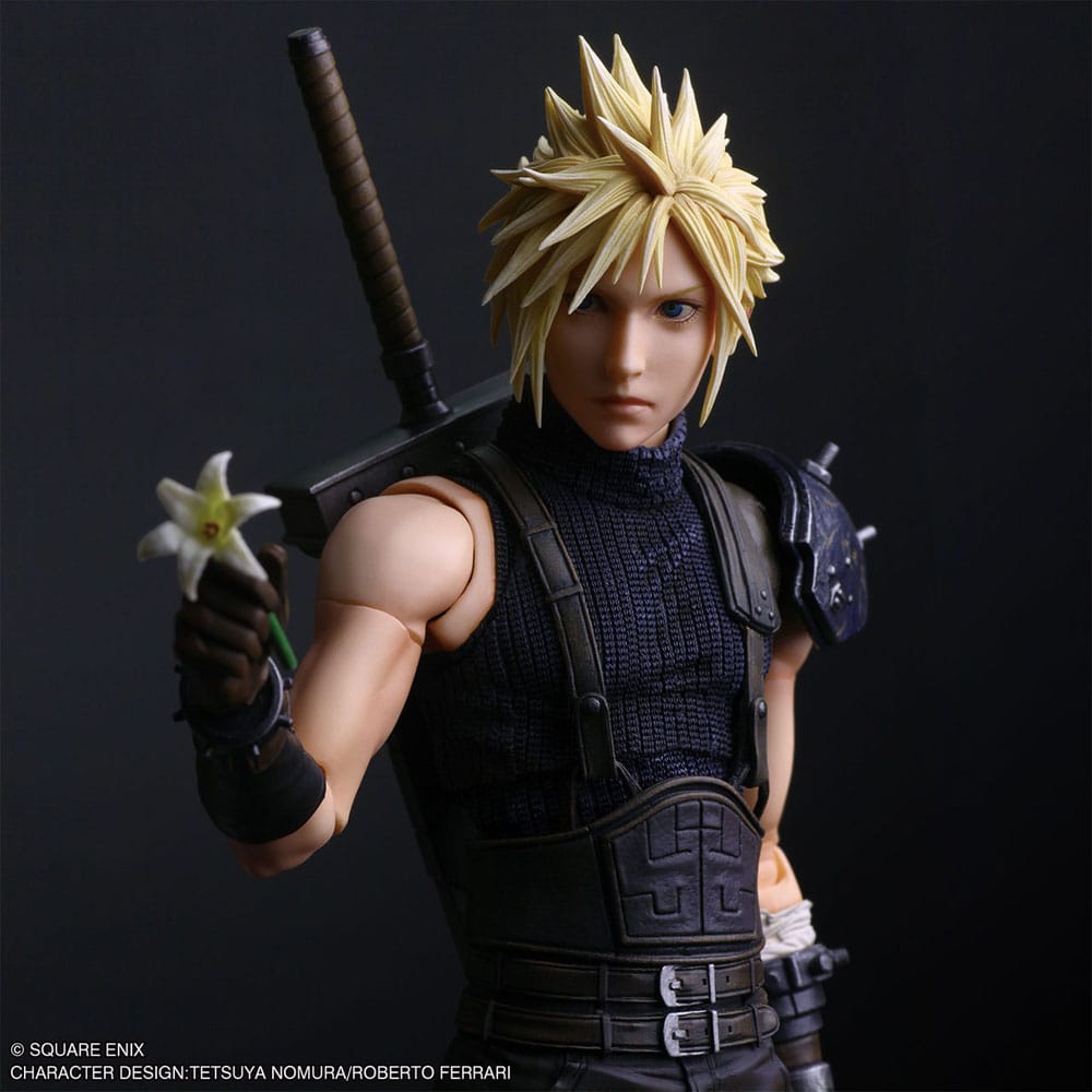 Final Fantasy VII Rebirth Play Arts Shin Actionfigur Cloud Strife 27 cm