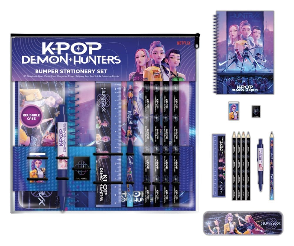 KPop Demon Hunters Schreibset 12-teilig A4 Bumper