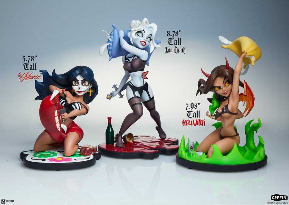 Coffin Comics Designer Statuen-Set Sleepover In Hell