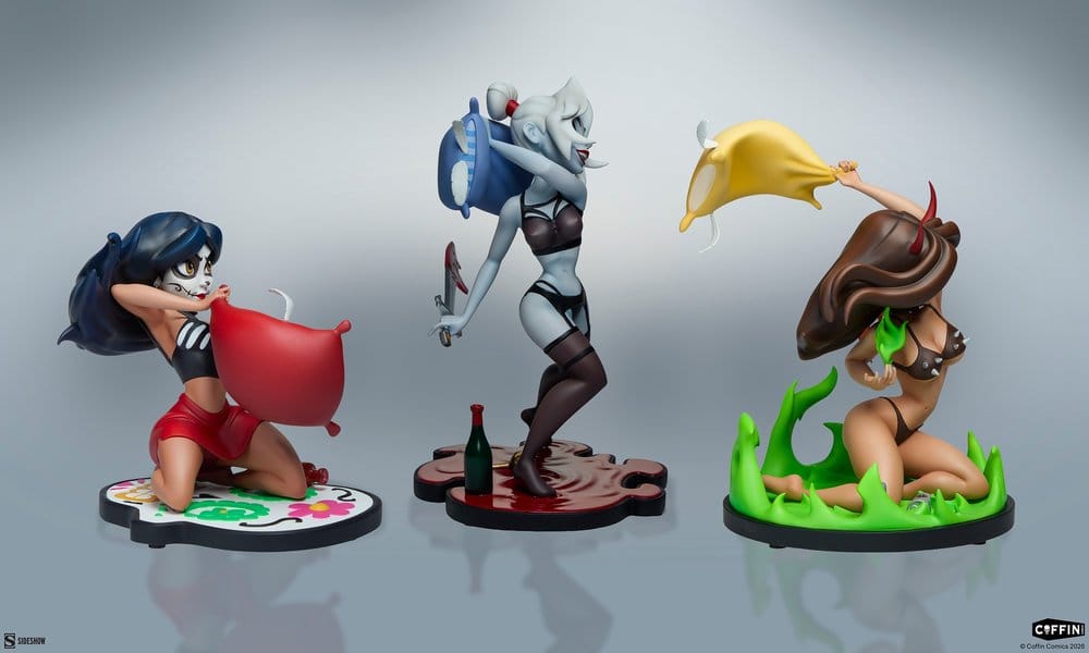 Coffin Comics Designer Statuen-Set Sleepover In Hell