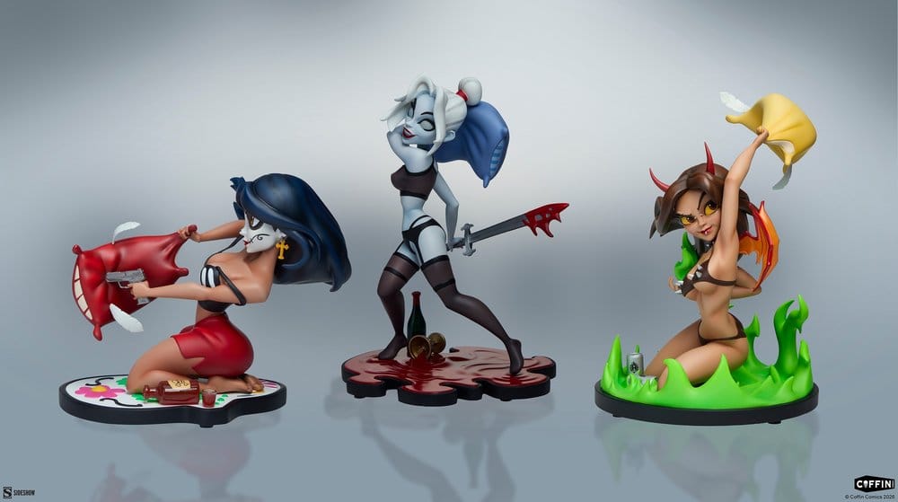 Coffin Comics Designer Statuen-Set Sleepover In Hell
