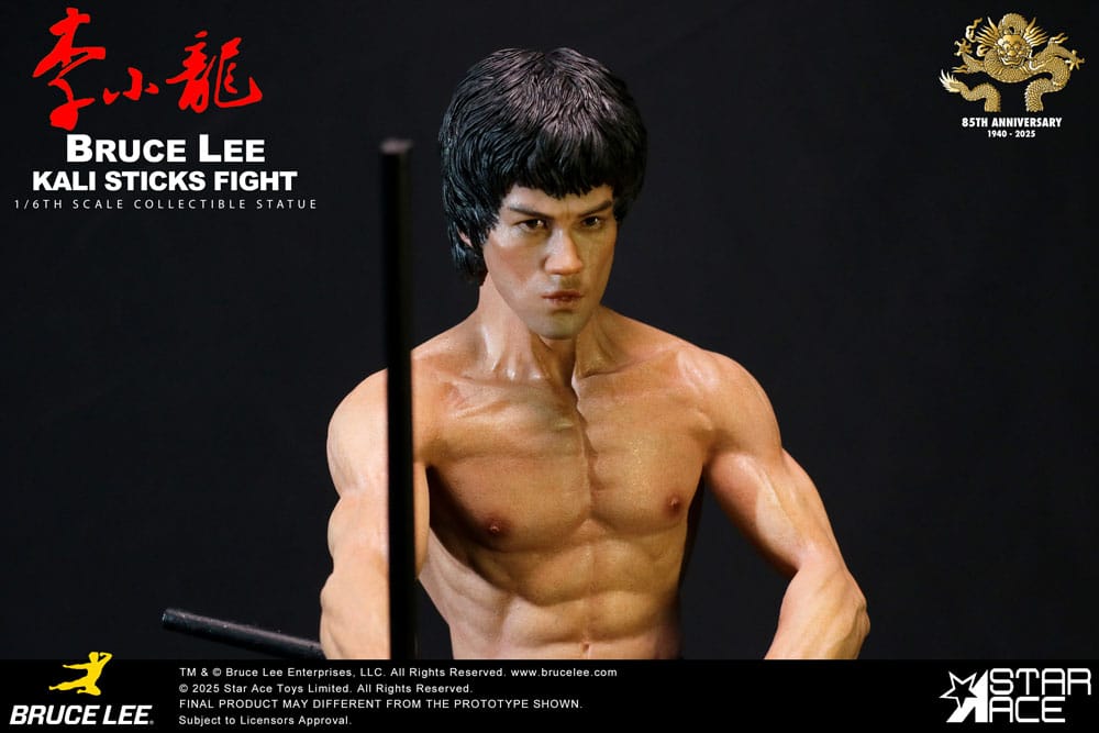 Der Mann mit der Todeskralle My Favourite Movie Statue 1/6 Bruce Lee Kali Sticks Fight Normal Basement Version 30 cm