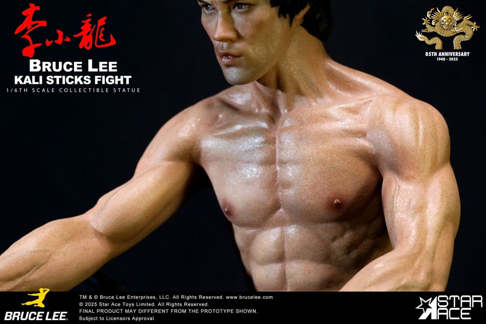 Der Mann mit der Todeskralle My Favourite Movie Statue 1/6 Bruce Lee Kali Sticks Fight Normal Basement Version 30 cm