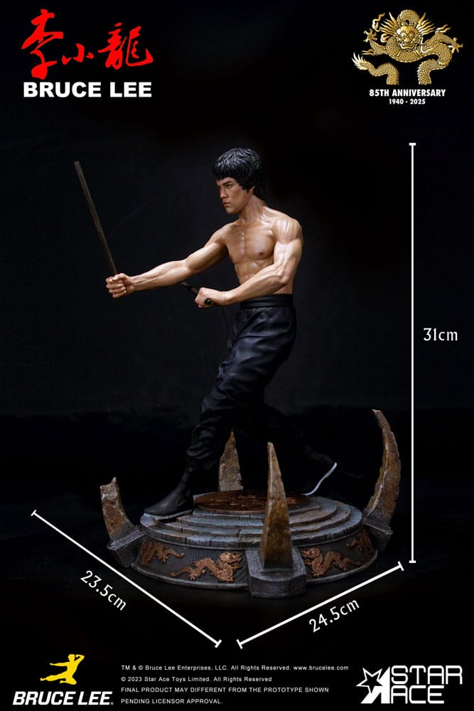 Der Mann mit der Todeskralle My Favourite Movie Statue 1/6 Bruce Lee Kali Sticks Fight Normal Basement Version 30 cm