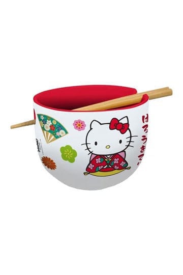 Sanrio Ramen-Schüssel mit Stäbchen Hello Kitty Japan