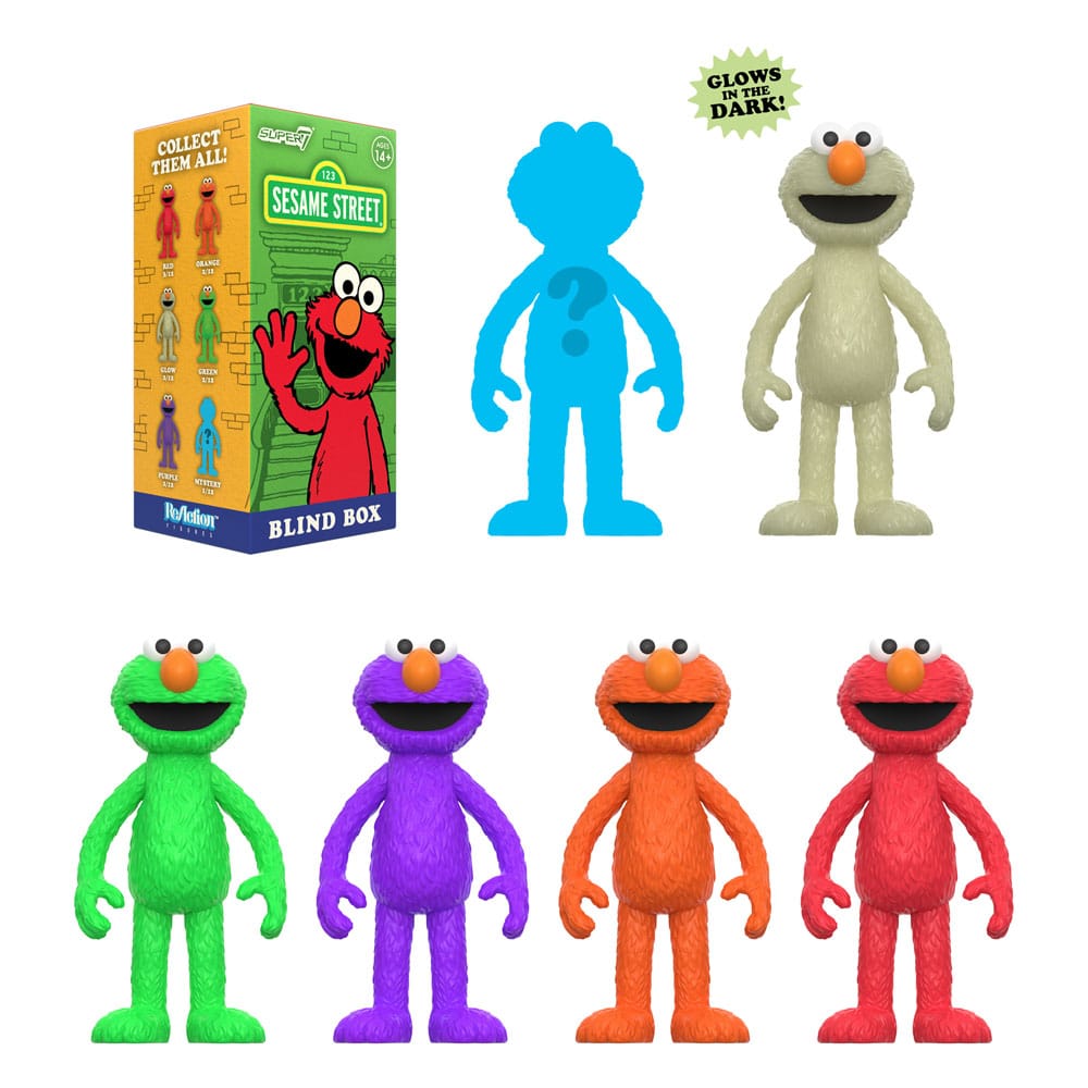 Sesamstraße ReAction Actionfiguren 10 cm Wave 04 Elmo Blind Box Display (12)