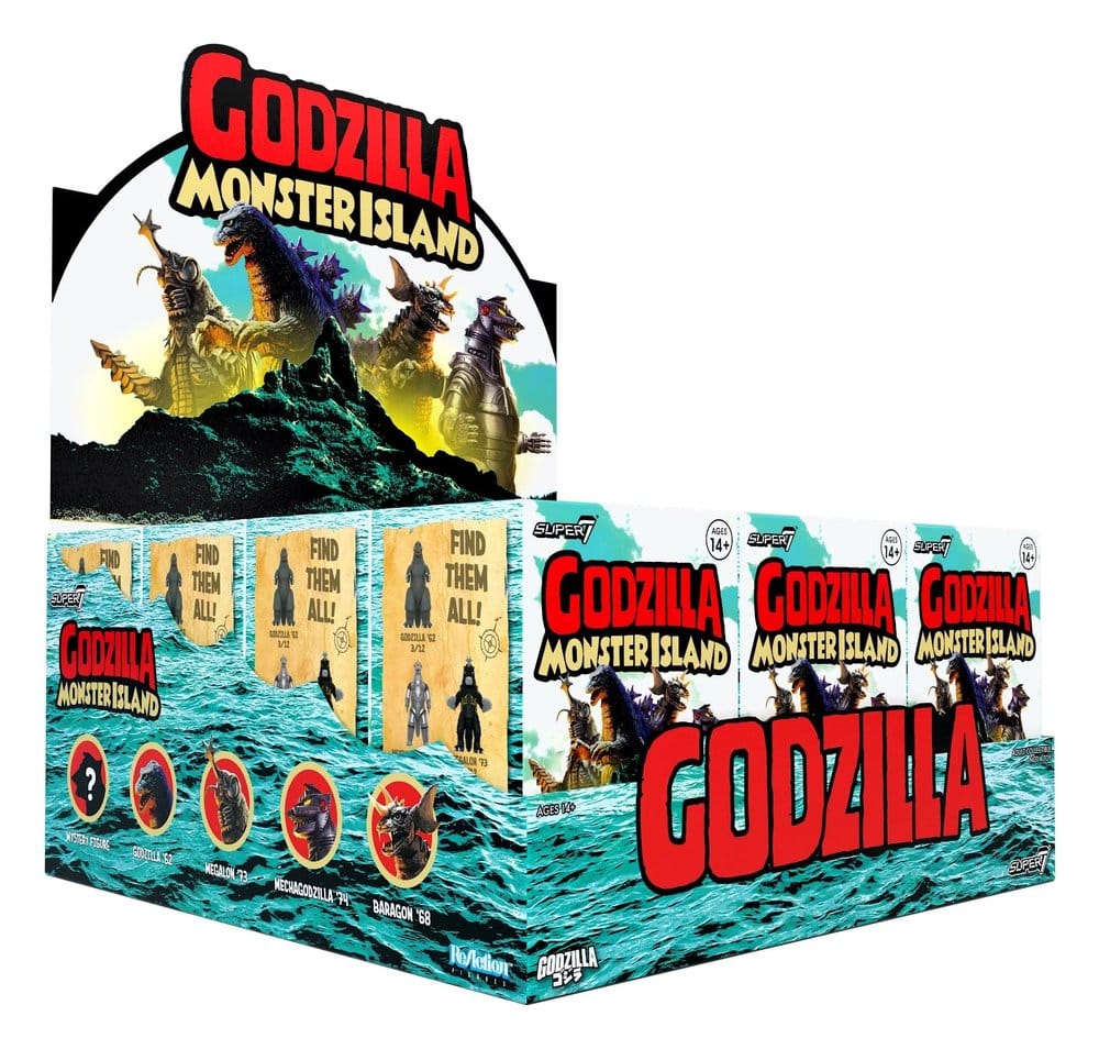 Godzilla Toho (Monster Island) Actionfigur Blind Box Wave 7 Display (12)