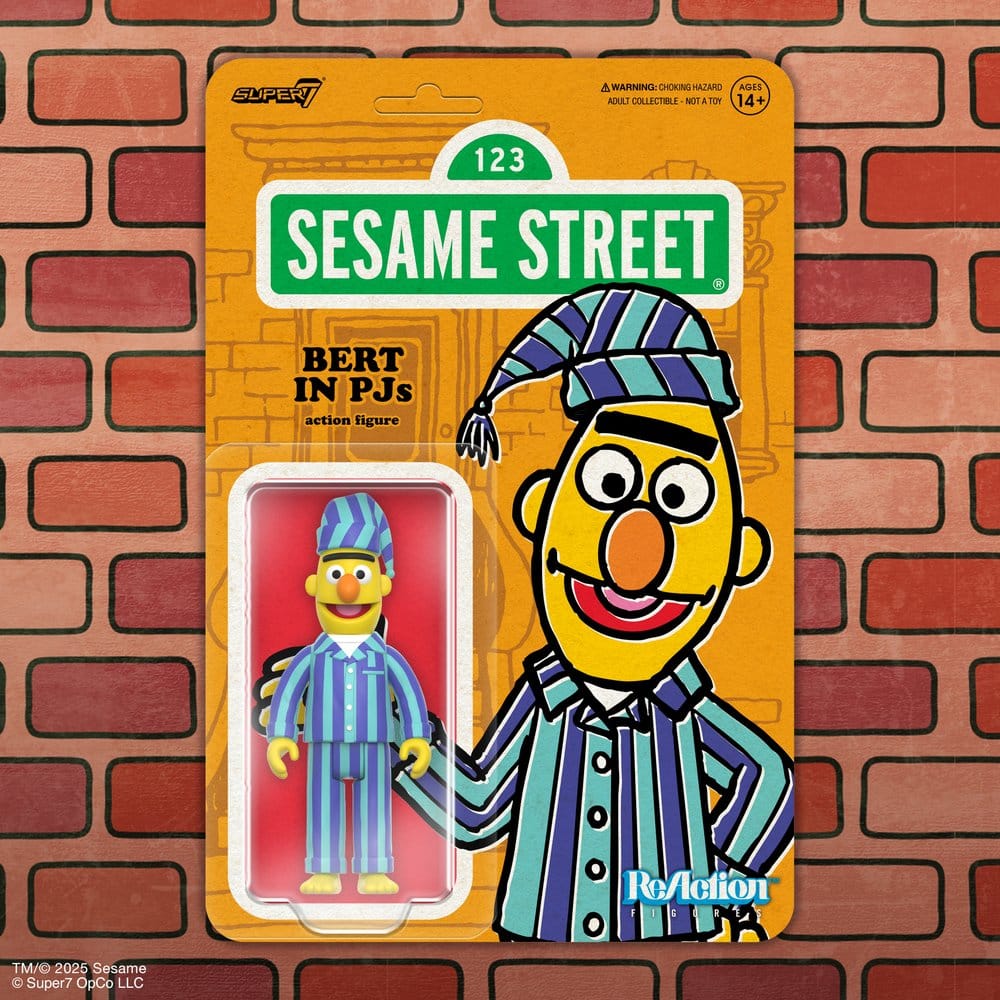 Sesamstraße ReAction Actionfigur Wave 06 Bert (PJ) 10 cm