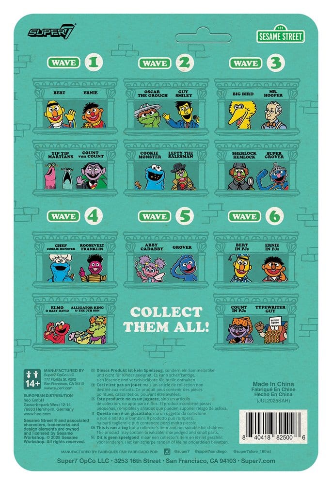 Sesamstraße ReAction Actionfigur Wave 06 Ernie (PJs) 10 cm