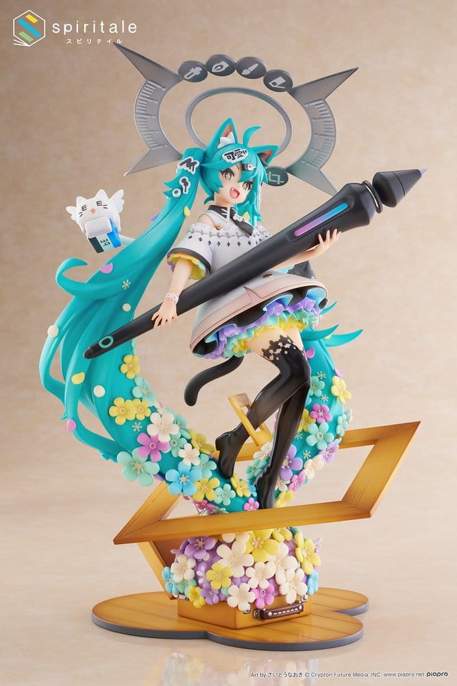 Hatsune Miku x Naoki Saito PVC Statue 1/7 My Figure Making! The Painter Ver. 34 cm
