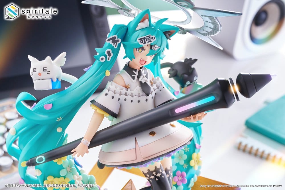 Hatsune Miku x Naoki Saito PVC Statue 1/7 My Figure Making! The Painter Ver. 34 cm