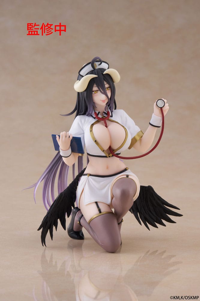 Overlord PVC Statue Desktop Cute Figure Albedo Nurse Ver. Renewal 13 cm