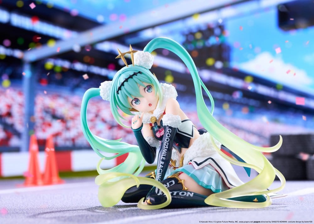 Hatsune Miku Taito Kuji PVC Figur Racing Miku 2018 Ver. Round 8 13 cm