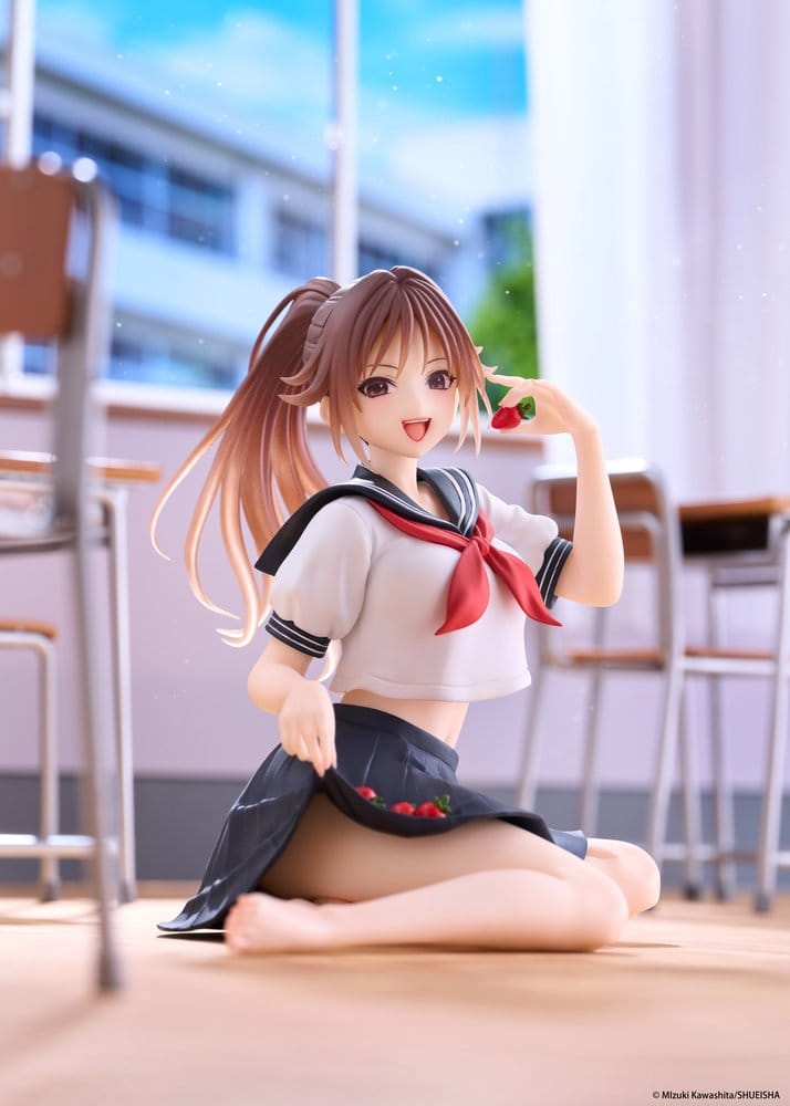 Strawberry 100% Desktop Cute PVC Figur Satsuki Kitaoji (School uniform Ver.) 18 cm