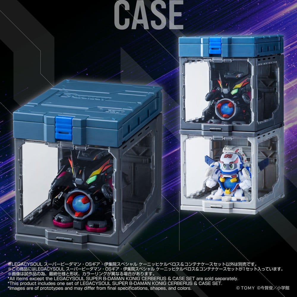 Legacysoul Super B-Daman Actionfiguren Konig Cerberus & Case Set