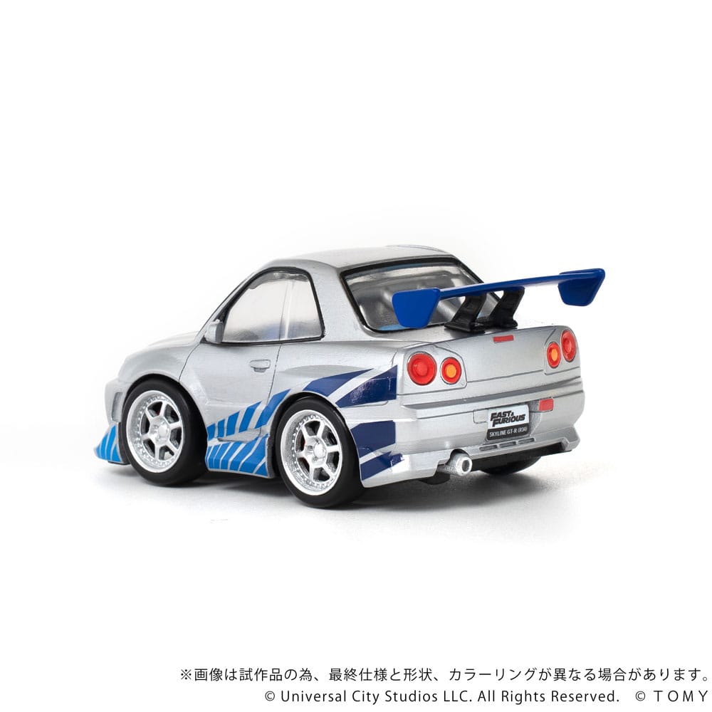 Fast & Furious Q-Village Fahrzeug mit Minifigur Nissan Skyline GT-R (R34) 9 cm