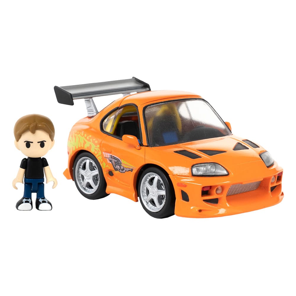 Fast & Furious Q-Village Fahrzeug mit Minifigur Toyota Supra JZA80 9 cm