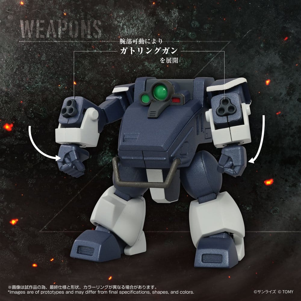 Armored Trooper Votoms Toyrise Actionfigur 1/48 AT-09 Zwerg Wetlands Leg 7 cm