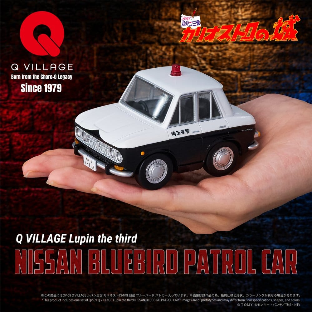Lupin the Third: The Castle of Cagliostro Q Village PVC Figur Bluebird Patrol Car 9 cm