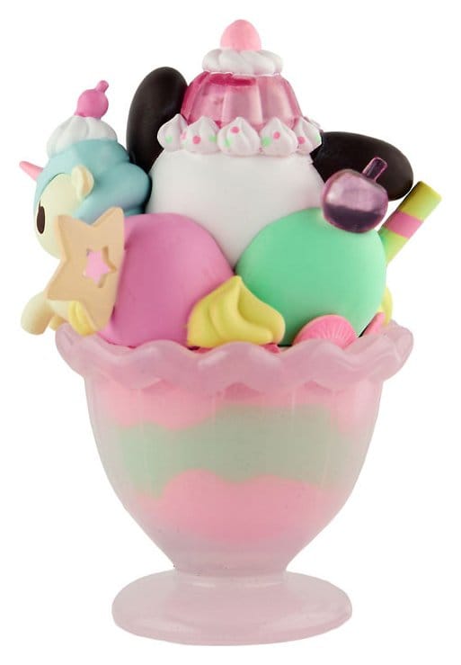 Hello Kitty & Friends Window Box Figur Fast Food Pochacco Pink Unicorn Sundae 9 cm
