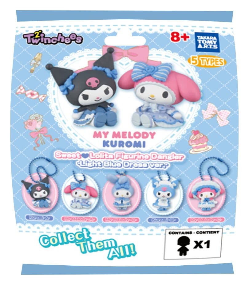 Sanrio Twinchees Minifiguren My Melody x Kuromi Sweet Lolita 5 cm Blind Pack Display (24)