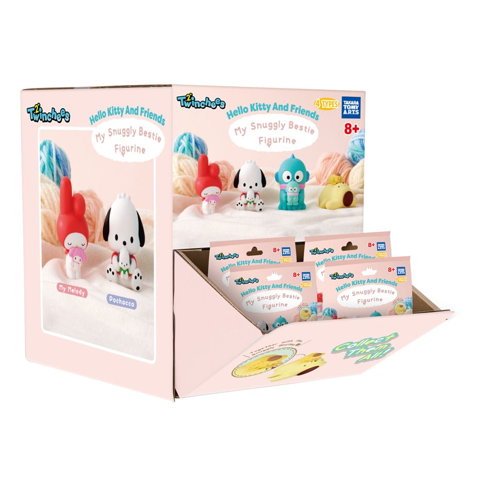 Sanrio Twinchees Minifiguren Hello Kitty & Friends My Cuddly Buddy 5 cm Blind Pack Display (24)