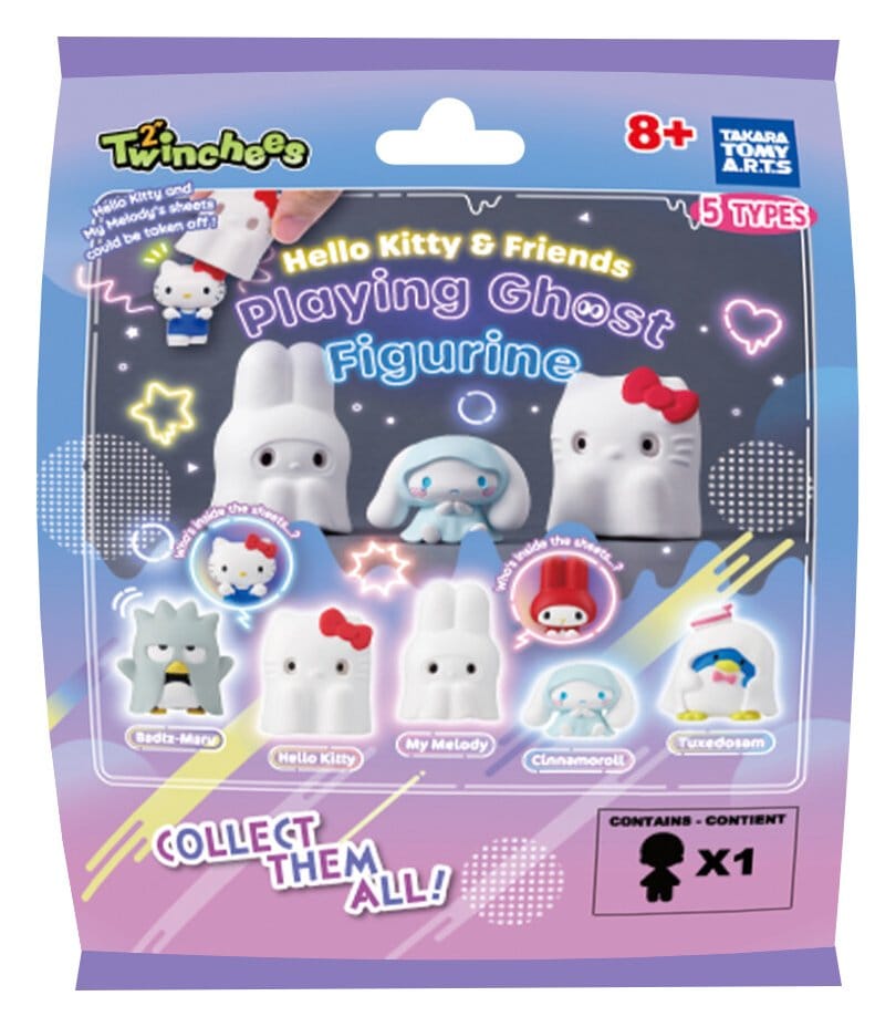 Sanrio Twinchees Minifiguren Hello Kitty & Friends Playing Ghost 5 cm Blind Pack Display (24)
