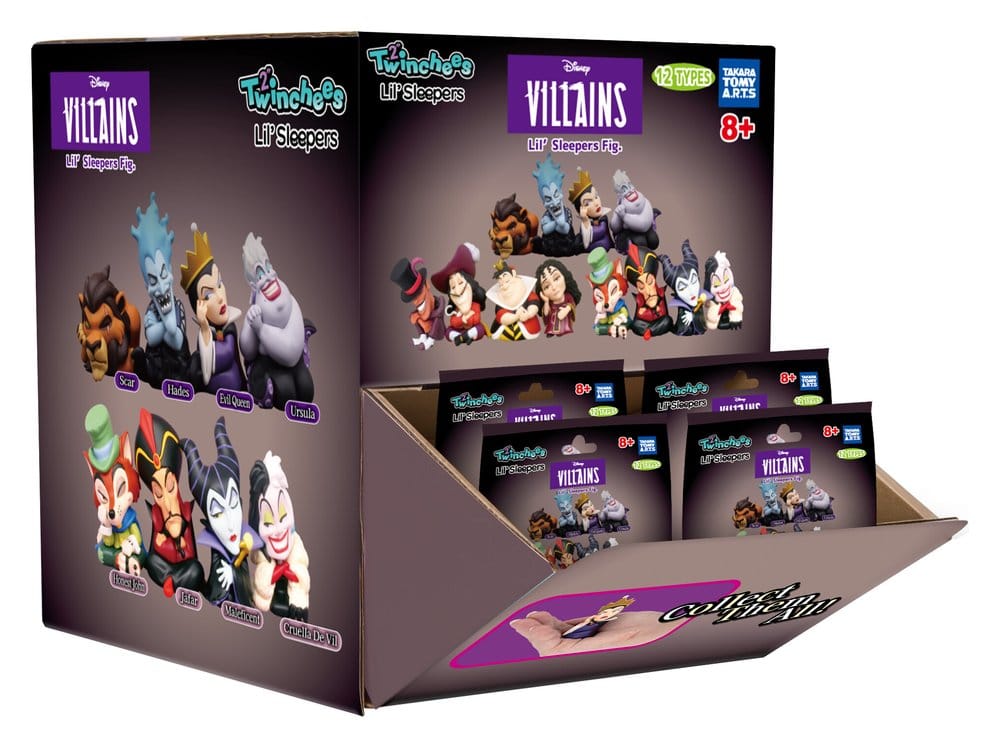 Disney Villains Twinchees Minifiguren Lil' Sleepers 5 cm Blind Pack Display (24)