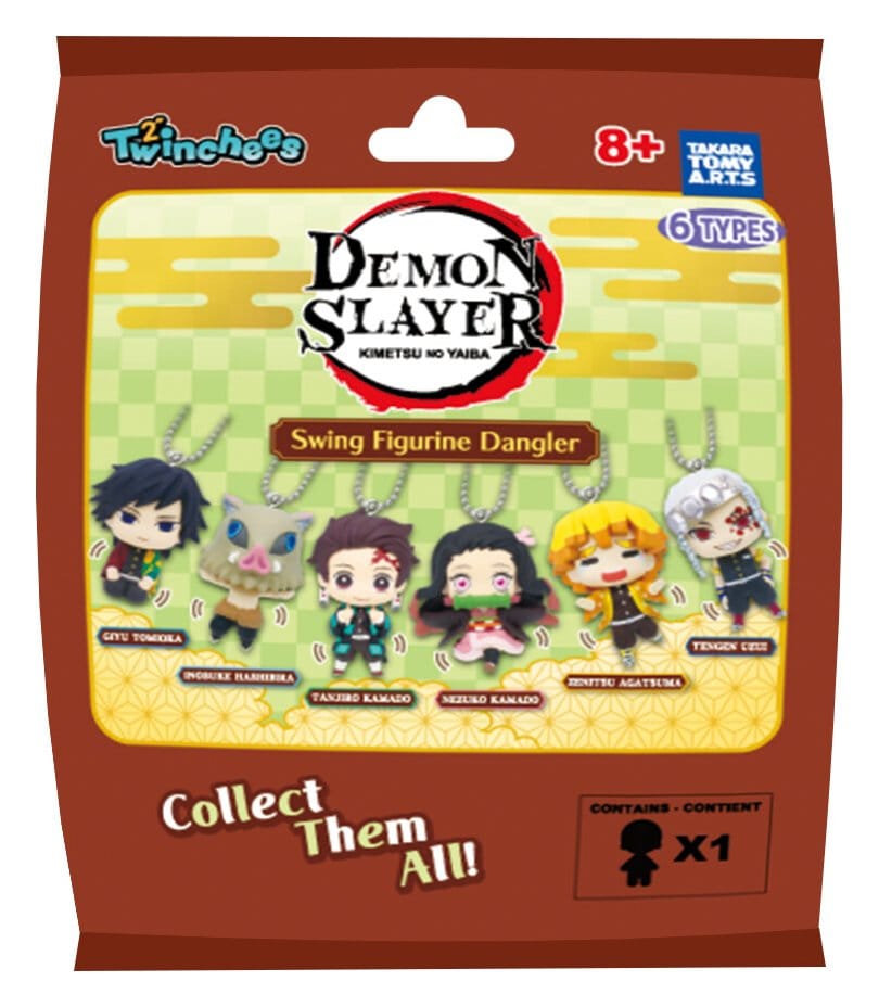 Demon Slayer: Kimetsu no Yaiba Swing Danglers Schlüsselanhänger 3 cm Mystery Capsule Display (12)