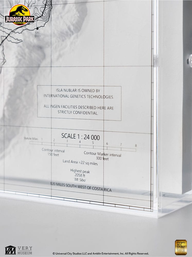 Jurassic Park Topographische Karte Isla Nublar