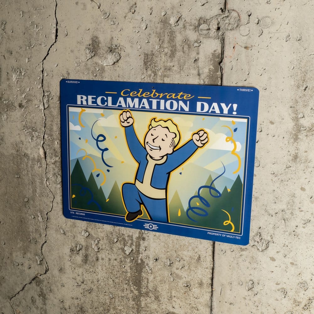 Fallout Metallschild Reclamation Day
