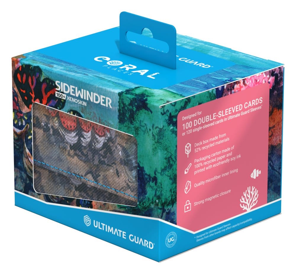 Ultimate Guard Sidewinder 100+ Xenoskin "Coral Places" - Seablue Hush