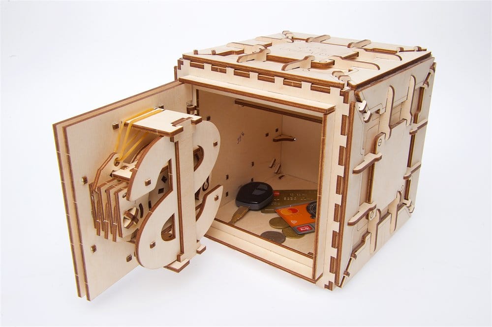 Ugears 3D-Holzpuzzle Tresor