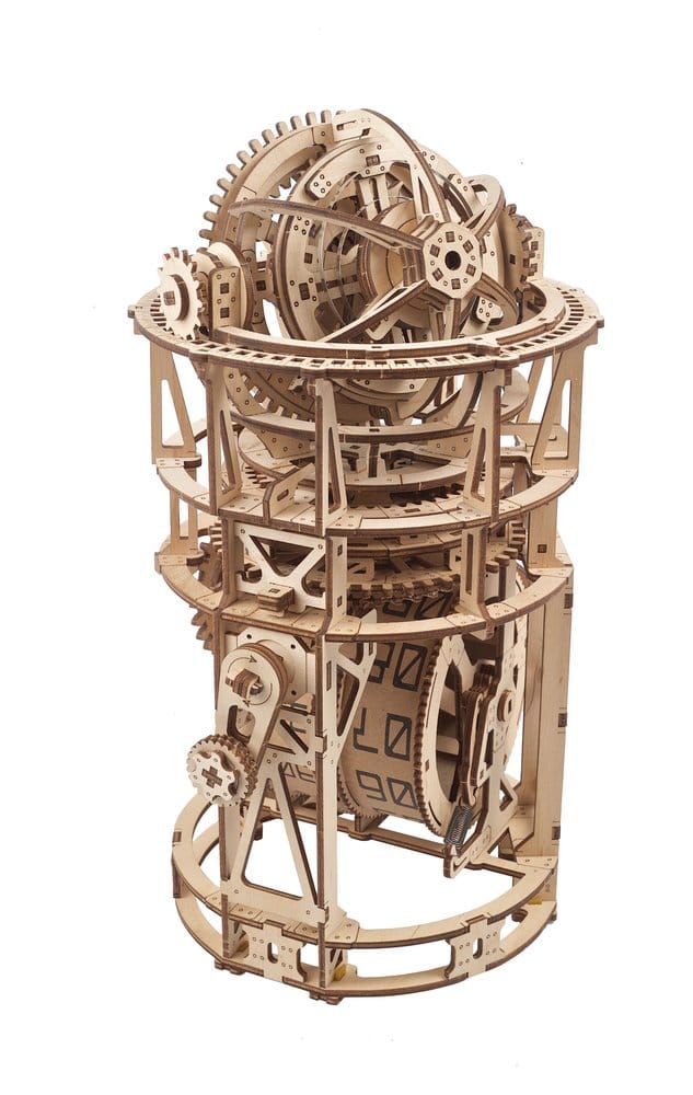 Ugears 3D-Holzpuzzle Tourbillon-Tischuhr Sternengucker