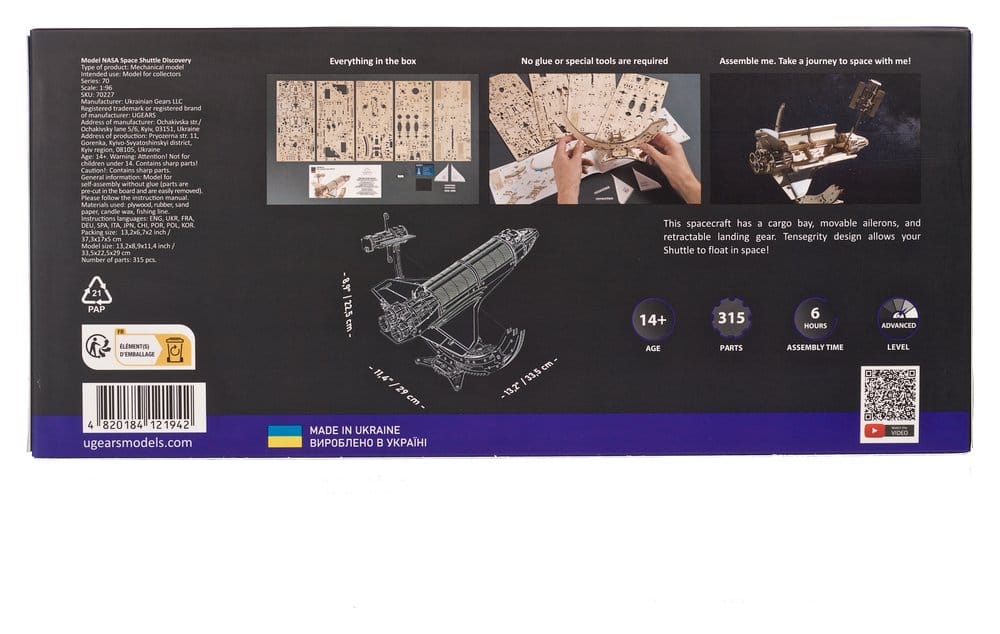NASA 3D-Holzpuzzle Space Shuttle Discovery