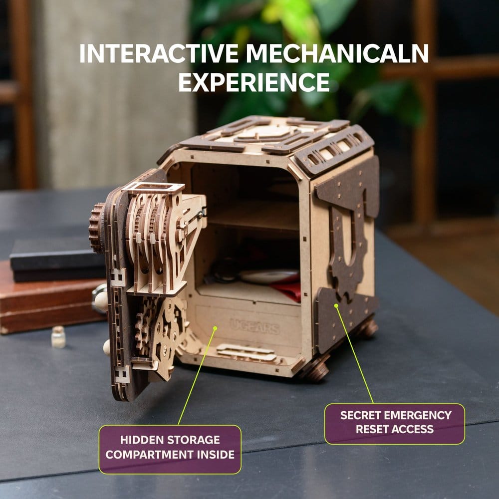 Ugears 3D Modellbausatz aus Holz Safe Too 17 cm